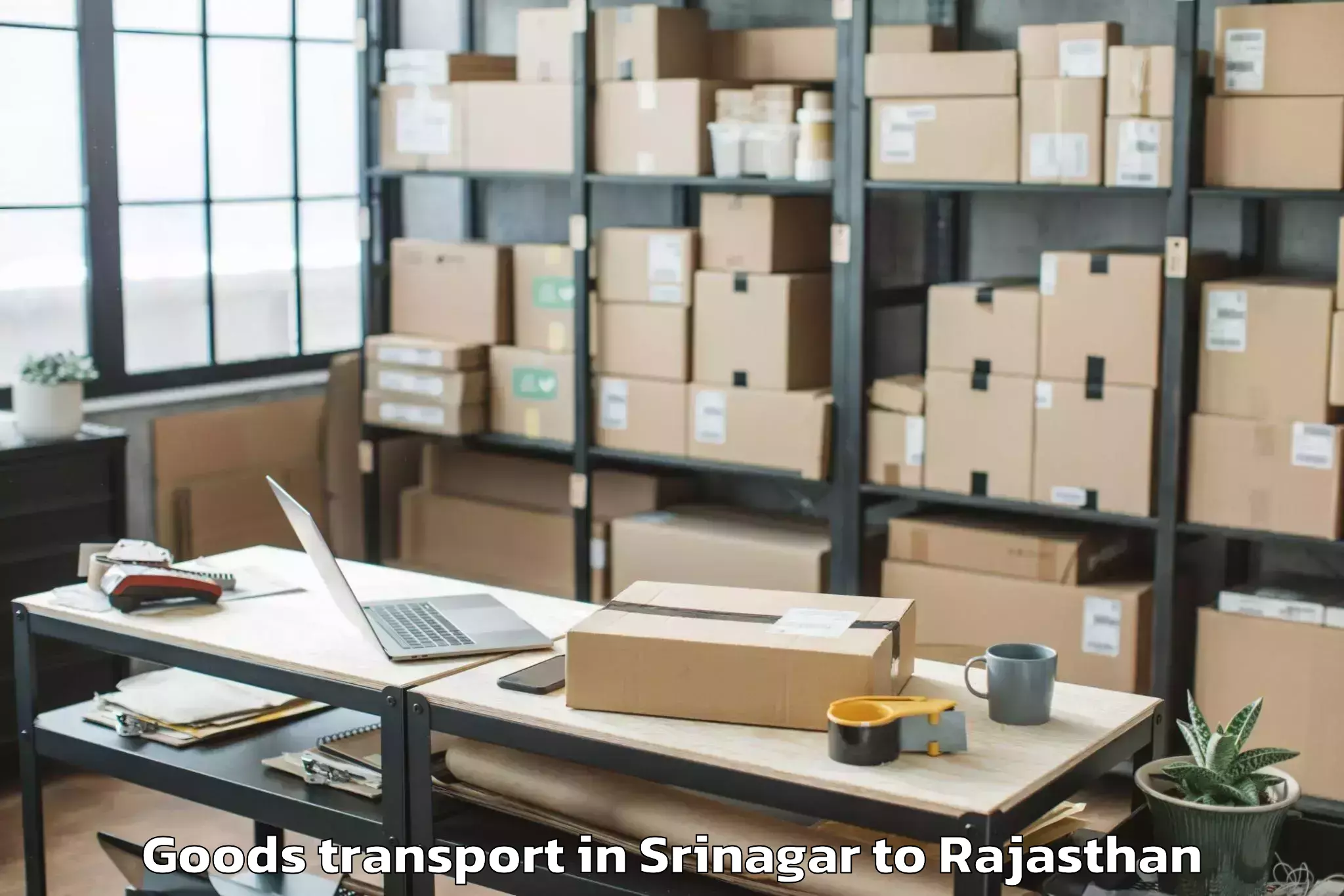 Book Srinagar to Kumbhalgarh Goods Transport